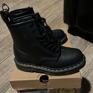 Dr. Martens Black Industrial Full Grain Leather Boots